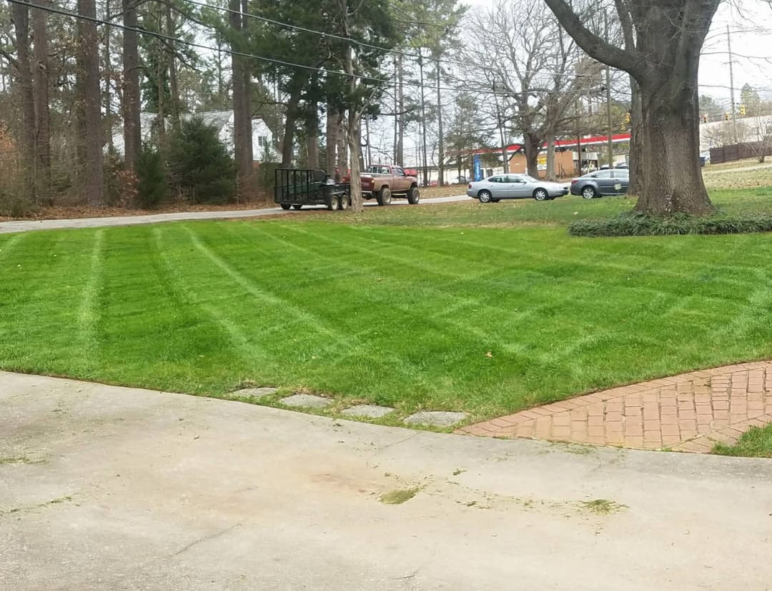 One of the first lawns I ever maintained and overseeded — seeing that grass come in that fall was one of my proudest moments starting out.
