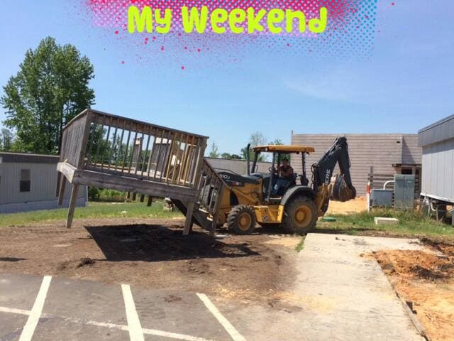Back where it all started — helping move the old decks at Oxford Prep as part of my senior project. Mr. Kenner and a few classmates helped me build a new outdoor classroom space that everyone, including students with disabilities, could reach.