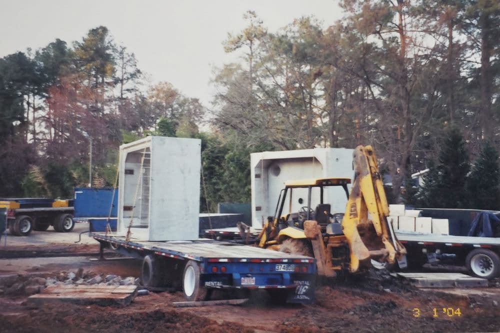 One of Granddaddy’s backhoes on a commercial job years ago. He built more than sites — he built a name that people trusted.